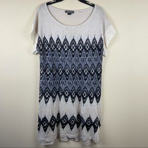 Christopher Fischer 100% Linen knit boho dress M boho chic